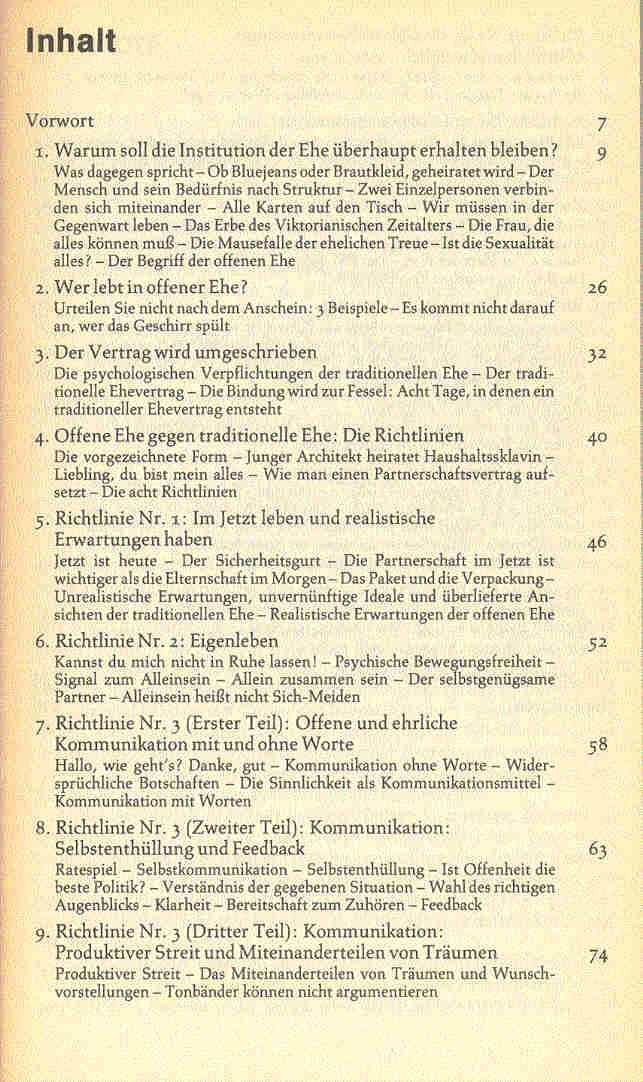 O'NEILL, NENA,O'NEILL, GEORGE - Die offene Ehe - Konzept für einen neuen Typus der Monogamie