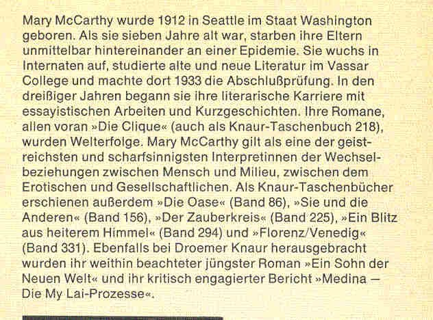 McCarthy, Mary - Die Clique