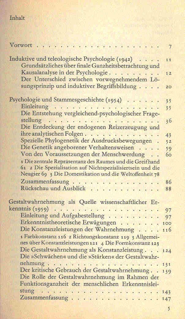LORENZ, KONDRAD - Vom Weltbild des Verhaltensforschers