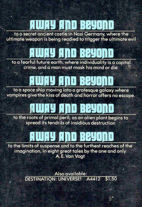 VAN VOGT, A.E. - Away and Beyond