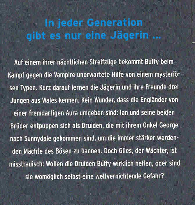 GOLDEN, CHRISTOPHER - HOLDER, NANCY - Buffy im Bann der Dämonen - Verschwörung der Druiden