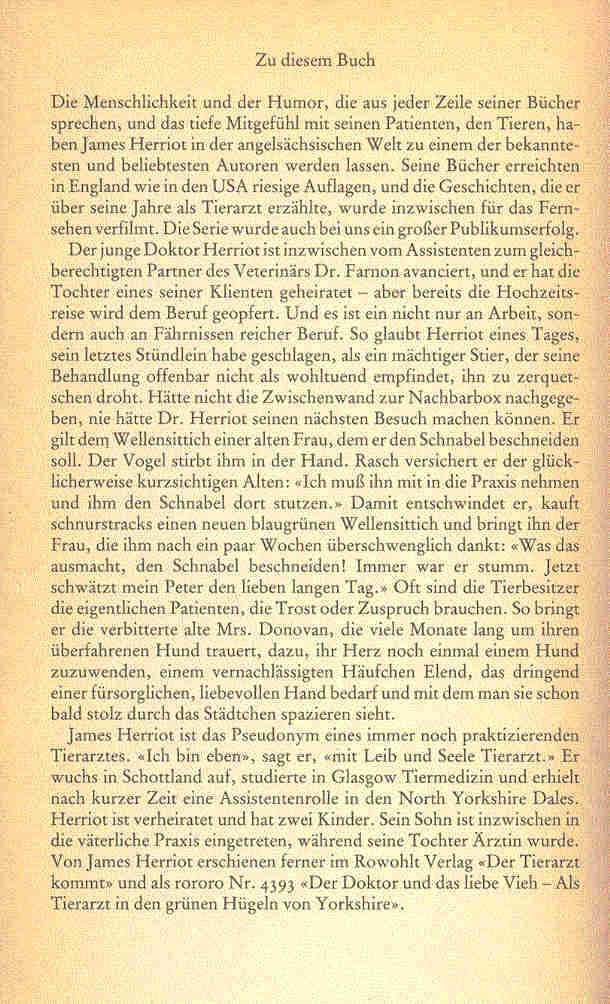 James Herriot - Der Tierarzt - Die zweite Folge der heiteren Tierarztgeschichten (Eredeti címek: Lets Sleeping Vets Lie, Vet in Harness, All Things Bright and Beautiful)
