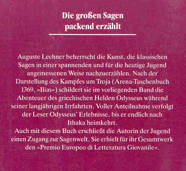LECHNER, AUGUSTE - Die Abenteuer des Odysseus