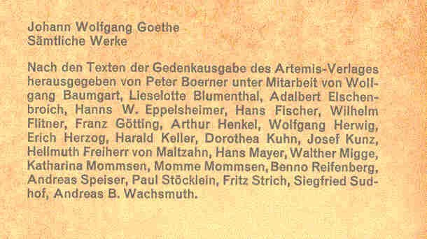Johann Wolfgang Goethe - Reineke Fuchs, Hermann und Dorothea, Achilleis, Die Geheimnisse