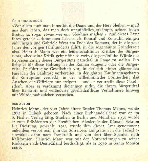 Mann, Heinrich - Eugénie oder Die Bürgerzeit