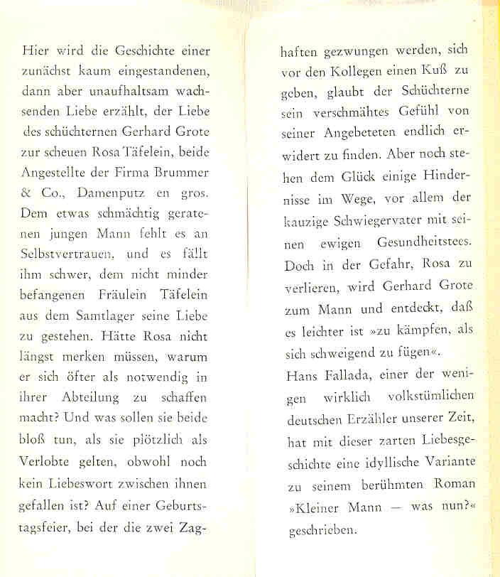 Hans Fallada - Zwei zarte Lämmchen weiß wie Schnee