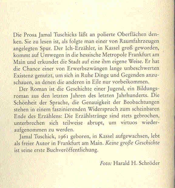 TUSCHICK, JAMAL - Keine große Geschichte