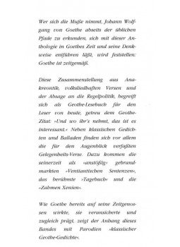 Johann Wolfgang Goethe - Gesammelte Gedichte - Lieder, Balladen, Sonette, Epigramme, Elegien, Xenien, null 1998 antikvár könyv