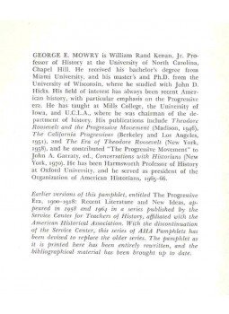 MOWRY GEORGE E. - The Progressive Era, 1900-20: The Reform Persuasion, null 1972 antikvár könyv