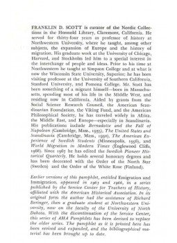SCOTT, FRANKLIN D. - The Peopling of America: perspectives on Immigration, null 1972 antikvár könyv