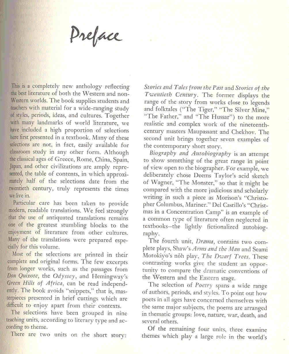 JAMES, THELMA G. - NORTHCOTT, WALTER R. - SHATTUCK, MARQUIS E. - KILEY, FREDERICK S. - Literature of the World