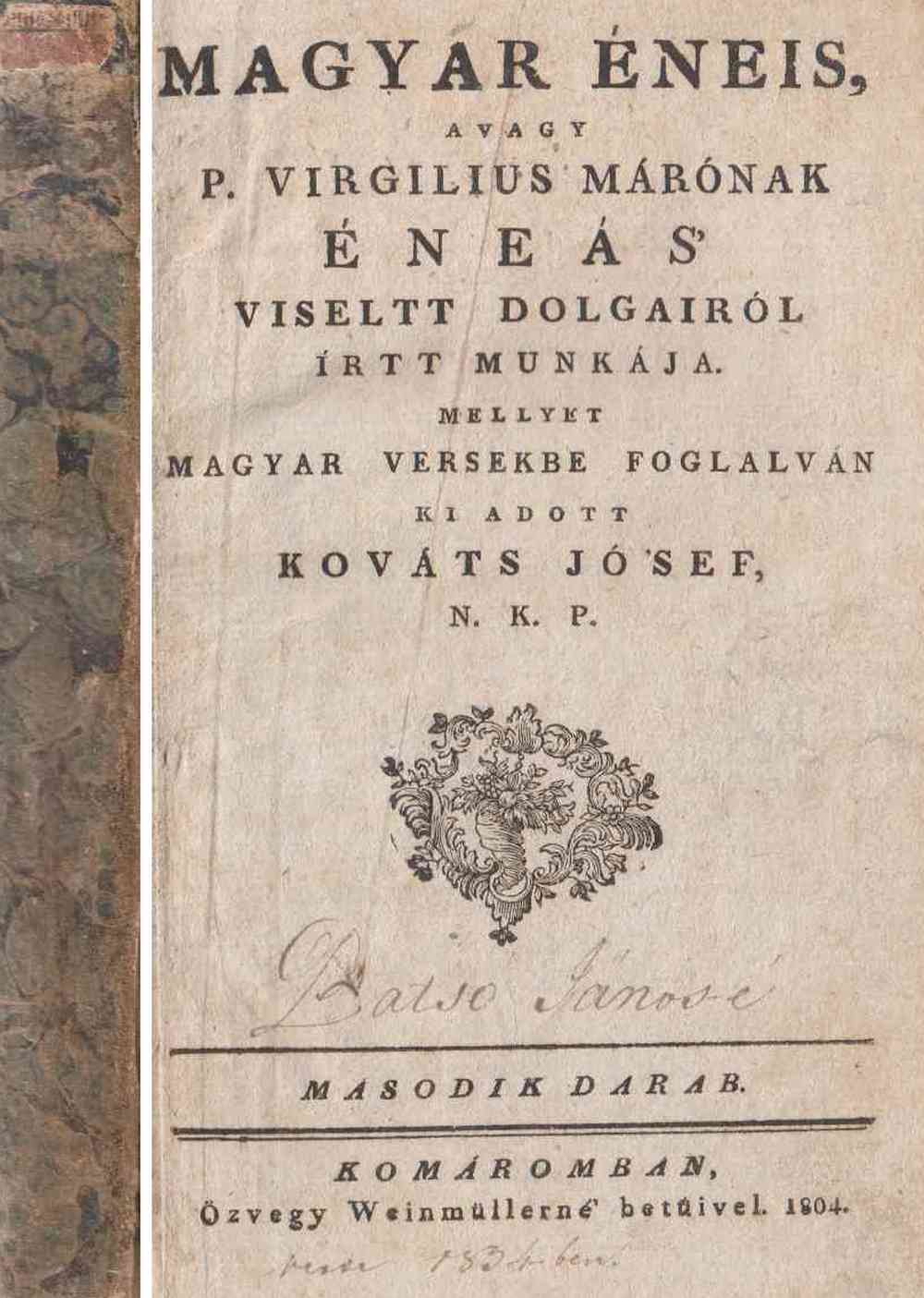 Vergilius Maro, Publius - Magyar Éneis II.