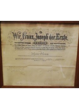  - I. Ferenc József ezredesi kinevező oklevele Klamm János részére, Bécs 1911 antikvár könyv